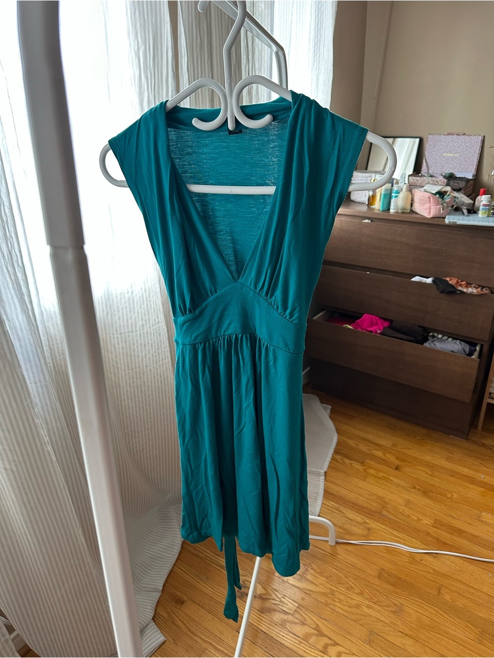 Y2K Women’s Teal V-Neck Sleeveless Tunic/Dress